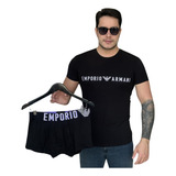 Kit Emporio Armani Camiseta E Cueca