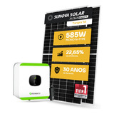 Kit Energia Solar 5 Placas Inversor Growatt 400kwh Wifi