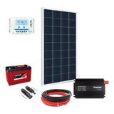 Kit Energia Solar Off Grid 155w Inversor 220v Bateria 115ah