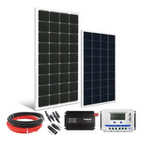 Kit Energia Solar Off Grid 310w Controlador 30a Invers 220v Cor Preto Voltagem De Circuito Aberto 23 95v Voltagem Máxima Do Sistema 20 05v