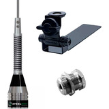 Kit Enfeite Antena Px 65cm Suporte Caminhonete Parafuso