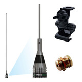 Kit Enfeite Antena Vhf 50cm Suporte Porta Malas Parafuso