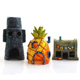 Kit Enfeites Ornamentos Decoração Casas Bob Esponja 03 Peças