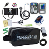Kit Enfermagem Aparelho Pressao Esteto Med Glicose Completo