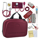Kit Enfermagem Aparelho Pressao Estetoscopio Maleta Premium