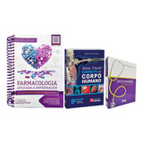 Kit Enfermagem Cálculo E Administração Medicamentos Atlas Anatomia Humana Dicionário De Termos