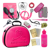 Kit Enfermagem Maleta Rosa Pink Completa