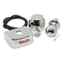 Kit Engate Cromado Esfera 50mm  Capa 90mm Tomada Abs 6 Polos