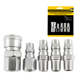 Kit Engate Rápido 1 4 Com 5 Pçs Adaptador Ar Padrão Japonês