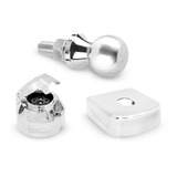 Kit Engate Reboque Bola Capa De Aço Inox Tomada Cromada