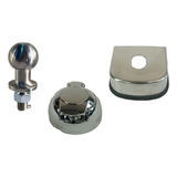 Kit Engate Reboque Bola E Tampa 100mm Inox Tomada Aluminio6p