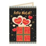 Kit Envelope Cartão Ji Cart Feliz Natal Meu Amor Grande