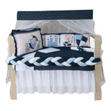 Kit Enxoval Protetor Berço 12 Pçs Sublimado Padrão Americano Cor Estampado Urso Príncipe