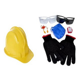 Kit Epis Obra Capacete Óculos Protetor Plug Luva