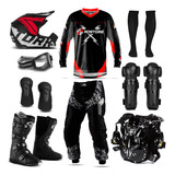 Kit Equipamento Pro Tork Factor Neon Motocross Trilha Enduro