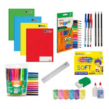 Kit Escolar Infantil Material Escolar Papelaria Barato