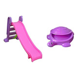 Kit Escorregador Medio Tanque De Areia Jabuti