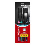 Kit Escova De Dentes Colgate Slim Soft Black 4 Unidades