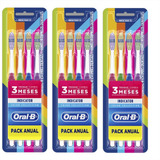 Kit Escova Dental Oral b Indicator 30 Pack Anual 12 Unidades