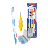 Kit Escova Dente Interdental Aparelho Ortodôntico Passa Fio