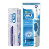 Kit Escova Elétrica Vitality D12 110v creme Oral b 3d White