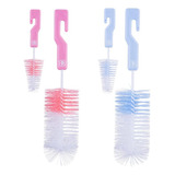 Kit Escova Higienizadora P Lavar Mamadeira E Bicos Pimpolho Cor Rosa