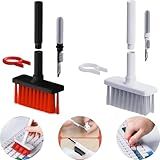 Kit Escova Limpa Teclado E Fone 5 Em 1 Multifuncional Limpeza Profunda De Teclados E Fones Branco Ou Preto Branco 