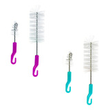 Kit Escova Para Lavar Mamadeira Bebê Limpeza Menino E Menina