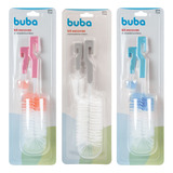 Kit Escova Para Mamadeira Limpador Com Esponja Limpeza Buba