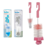 Kit Escova Para Mamadeira Limpador Com Esponja Limpeza Buba