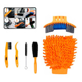 Kit Escovas De Limpeza Para Bike Bicicleta Completo 6 Peças