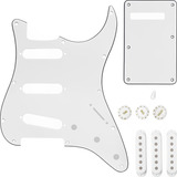 Kit Escudo Sss 3 Camadas P Guitarra Stratocaster Knob Capas