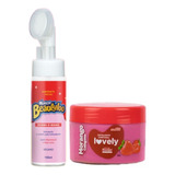 Kit Esfoliante Sabonete Limpeza Facial Mousse Pele Morango