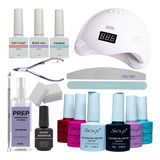 Kit Esmaltação Em Gel Manicure Profissional Led Uv Iniciante
