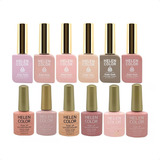 Kit Esmalte Em Gel Tons De Nude 12 Cores Helen Color