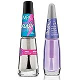 Kit Esmalte Impala Secante Super Flash E Verniz Cobertura Espelhada
