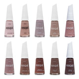 Kit Esmalte Risque Atacado Manicure 10 Cores Tons Nude