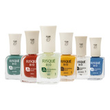 Kit Esmalte Risqué Bio Com 5 Cores 1 Base Vegano 16free