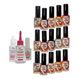 Kit Esmaltes Para Carimbo Unhas Apipila 15 Cores 03 Brindes