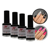 Kit Esmaltes Para Carimbo Unhas Apipila 4 Preto