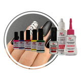 Kit Esmaltes Para Carimbos De Decoração De Unhas 5 Cores