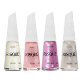 Kit Esmaltes Risqué Coleção Cintilante Perolado 8ml
