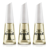 Kit Esmaltes Risqué Natural Incolor 8ml 3 Unidades
