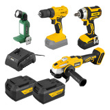 Kit Esmerilhadeira E Chave De Impacto furadeira Bateria 18