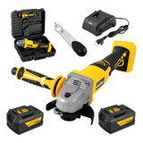 Kit Esmerilhadeira Lixadeira 115mm 2 Baterias 4ah Carregador