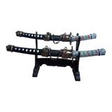 Kit Espadas Katanas Samurai Metal Japonesa Decorativas