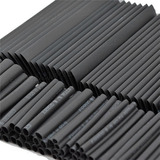 Kit Espaguete Isolante Tubo Termo Retrátil Cor Preto 328 Pçs