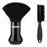 Kit Espanador E Escova De Disfarce Para Barbeiro Salão