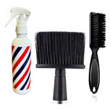 Kit Espanador Escova De Disfarce E Borrifador Barbeiro Pole
