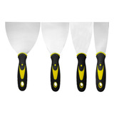 Kit Espátula Aço Gesso Massa Corrida Multiuso Pintor Drywal